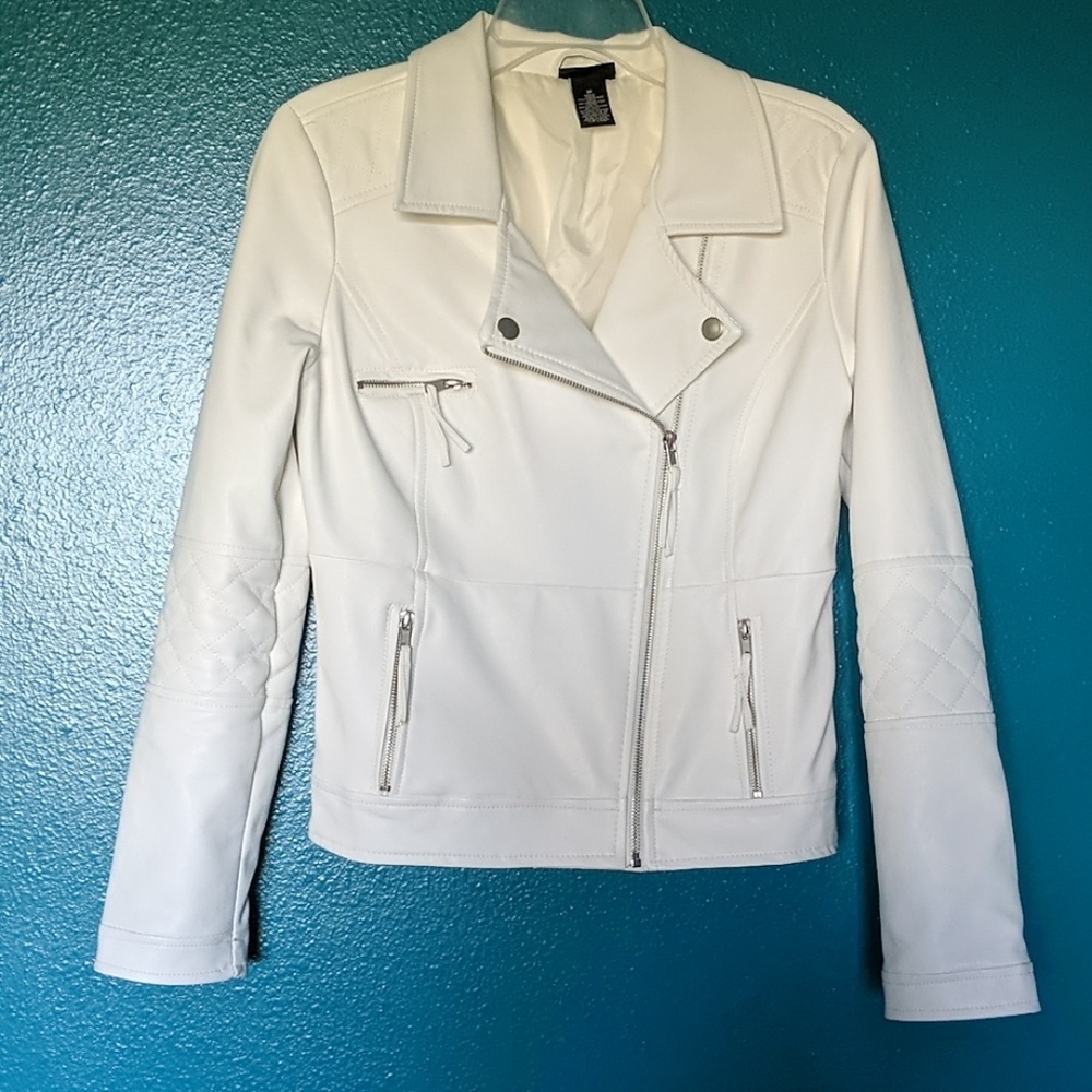 White leather jacket